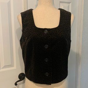 Express Animal Print Top/Vest 100% Cotton Size 9/10 Vintage